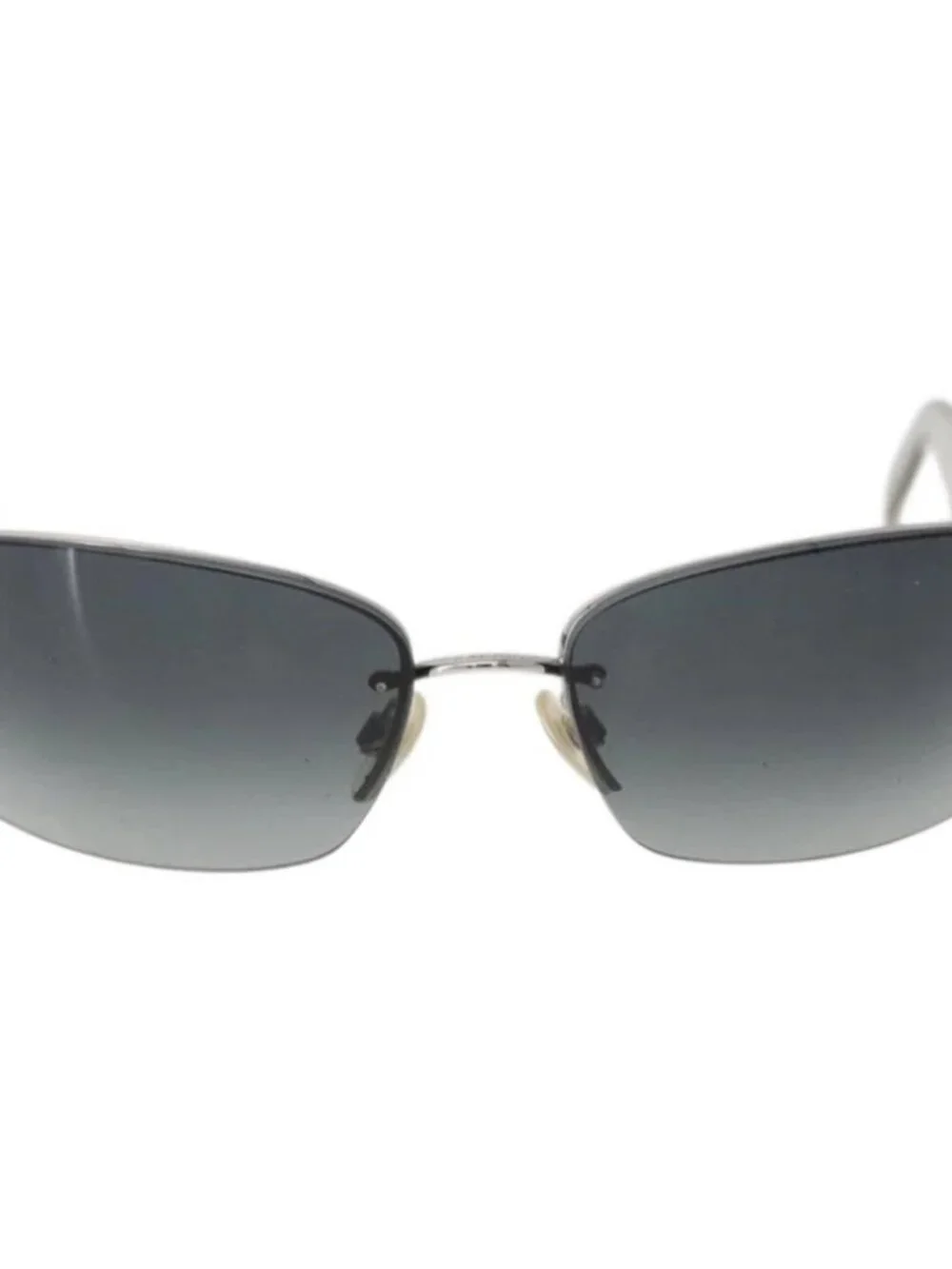 CHANEL Sunglasses plastic Opal CC Auth 162593